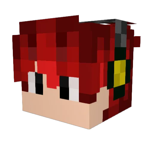 VitoProLGBT Minecraft avatar head, 3D render