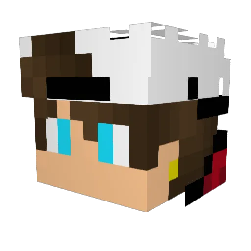 Vito_2010 Minecraft avatar head, 3D render