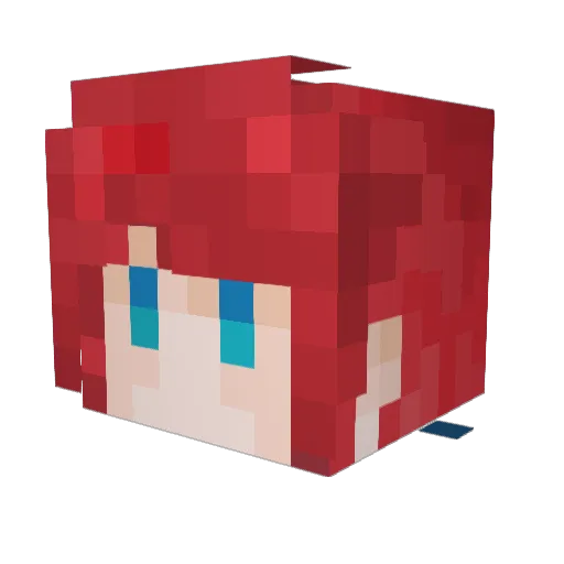 Vitoly Minecraft avatar head, 3D render