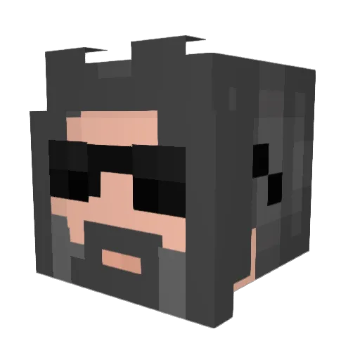 Viton8 Minecraft avatar head, 3D render