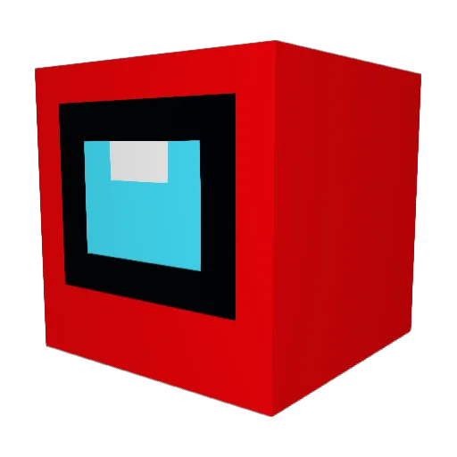 Vitoofman Minecraft avatar head, 3D render