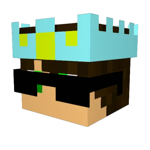 VitorLHz Minecraft avatar head, 3D render
