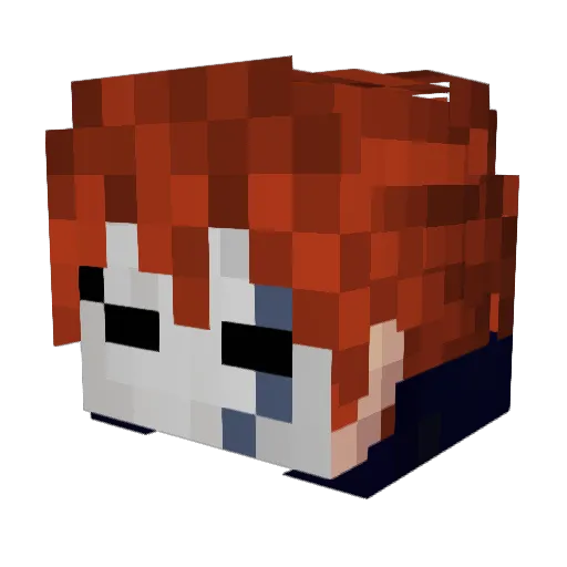 VitorLeywin Minecraft avatar head, 3D render