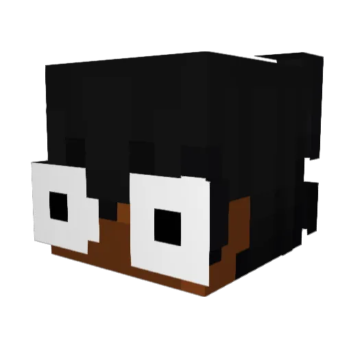 VitorZeila Minecraft avatar head, 3D render