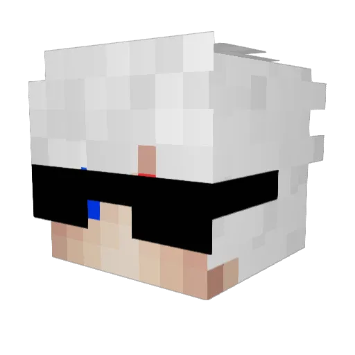 Vitor_Plays Minecraft avatar head, 3D render
