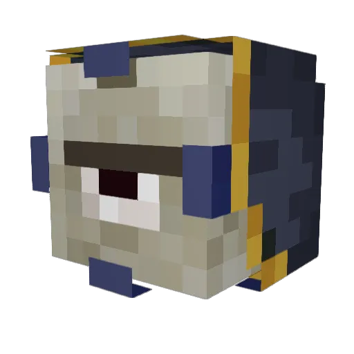 Vitr00x Minecraft avatar head, 3D render