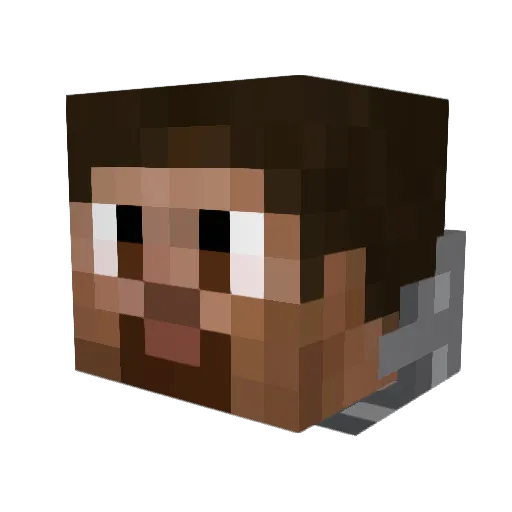 Vitrav Minecraft avatar head, 3D render