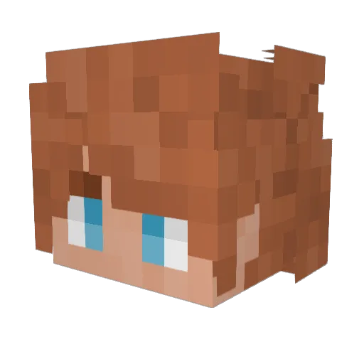 Vitrayer Minecraft avatar head, 3D render