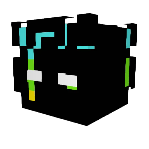 VitreousPanic6 Minecraft avatar head, 3D render