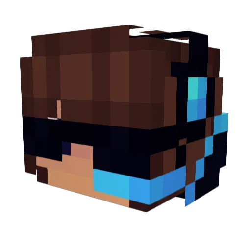 Vitriolic_Red Minecraft avatar head, 3D render