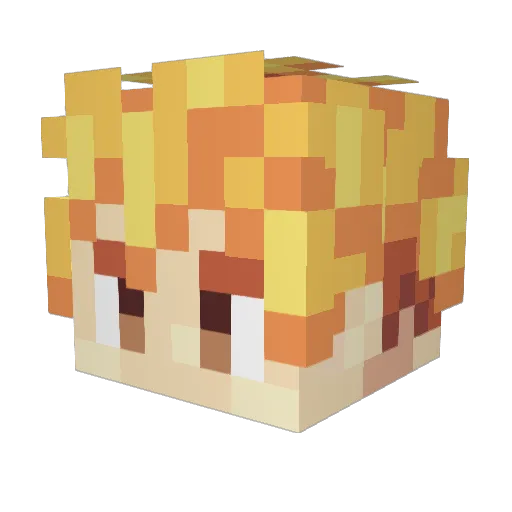 Vitriolica Minecraft avatar head, 3D render