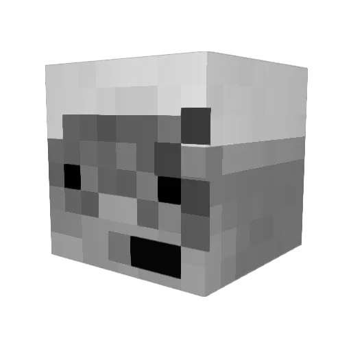 Vitsss_ Minecraft avatar head, 3D render