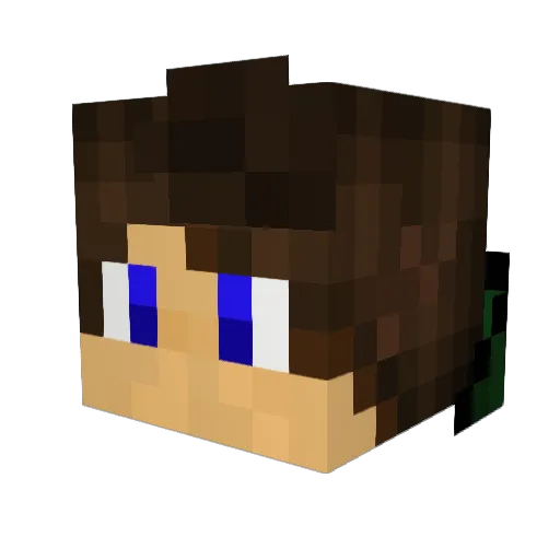 VittiP Minecraft avatar head, 3D render