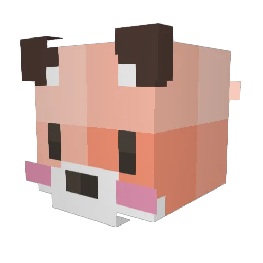 Vittik Minecraft avatar head, 3D render