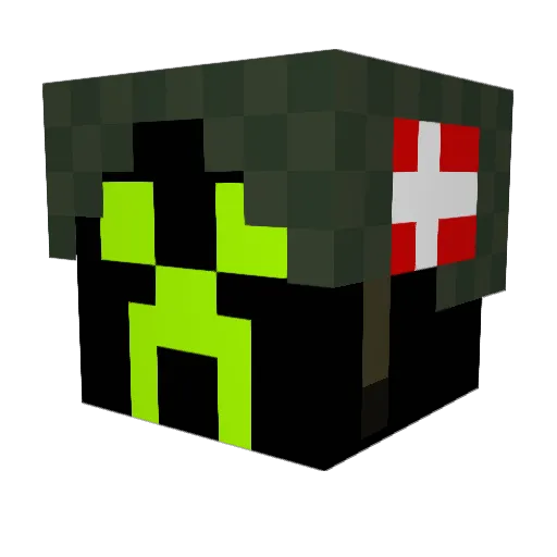 Vitus37 Minecraft avatar head, 3D render