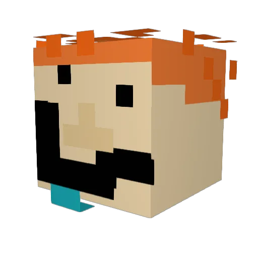 VitusHFS Minecraft avatar head, 3D render