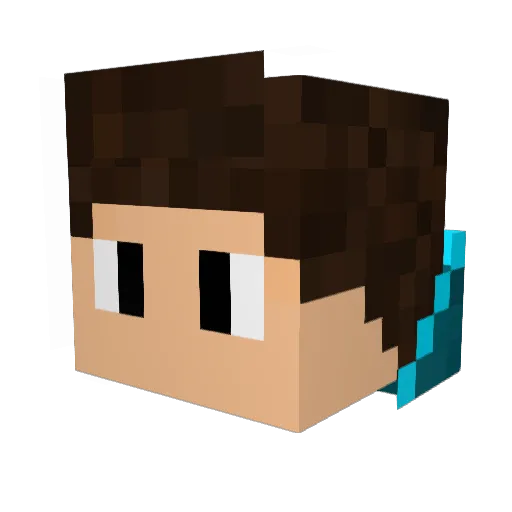 Vityaa24 Minecraft avatar head, 3D render