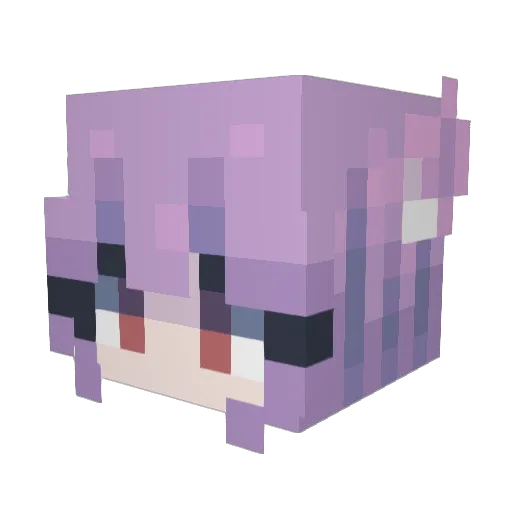 Viv_Slakes Minecraft avatar head, 3D render