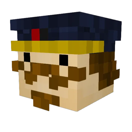 Viva_Presidente Minecraft avatar head, 3D render