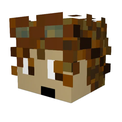 Vivalian Minecraft avatar head, 3D render