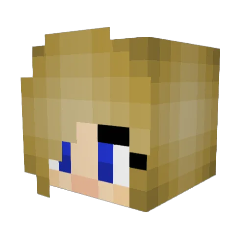 Vivasta Minecraft avatar head, 3D render