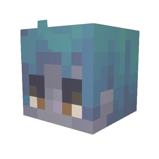 Vive1413 Minecraft avatar head, 3D render