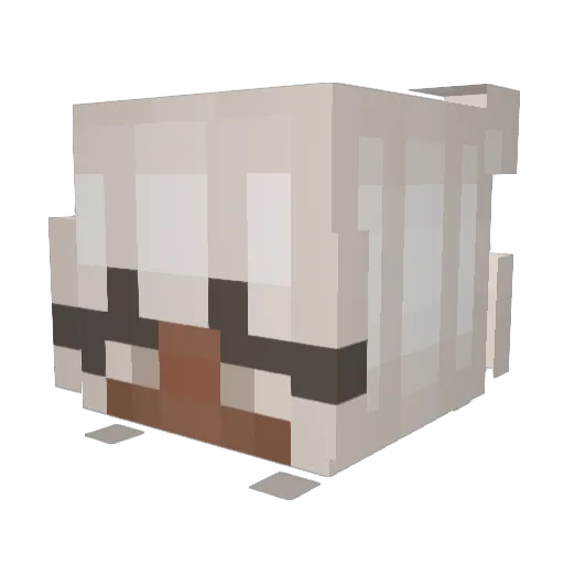Vive_en Minecraft avatar head, 3D render