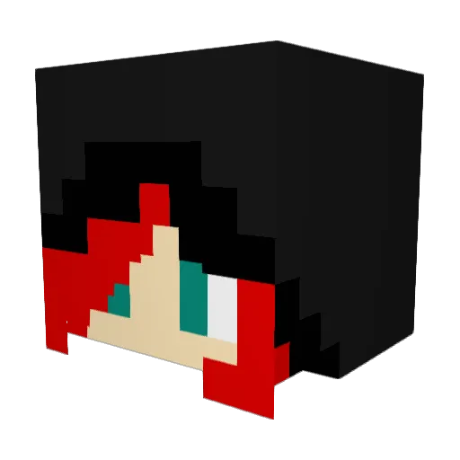 VivekaFoxGirl Minecraft avatar head, 3D render