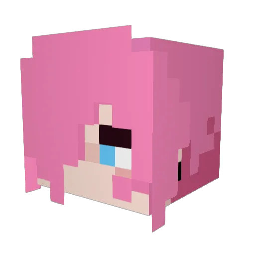 Vivenny Minecraft avatar head, 3D render