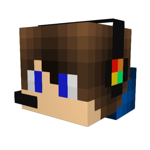 Vivetnt Minecraft avatar head, 3D render