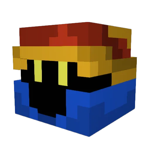 Vivi1988 Minecraft avatar head, 3D render