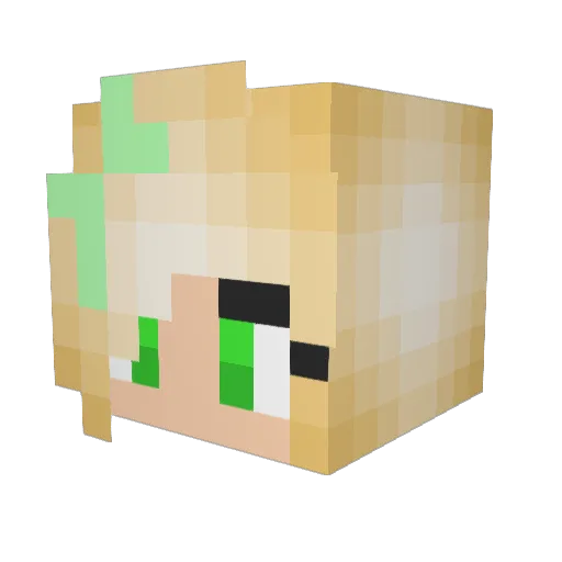 Vivi2210 Minecraft avatar head, 3D render