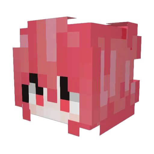 Vivi632 Minecraft avatar head, 3D render