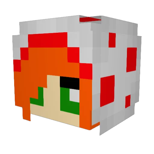 ViviBadaBoom Minecraft avatar head, 3D render