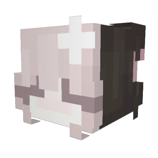 ViviLuneVT Minecraft avatar head, 3D render