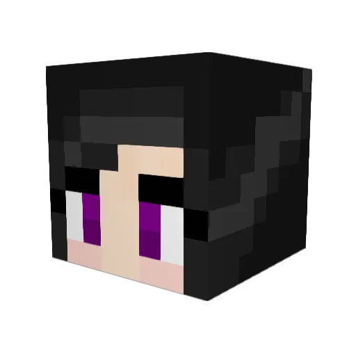 ViviTheFolle Minecraft avatar head, 3D render