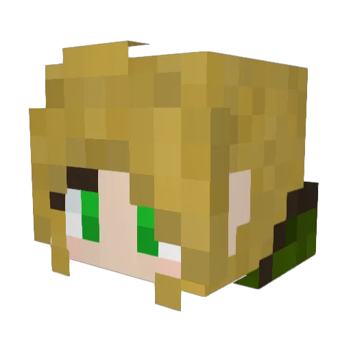 ViviYoshi Minecraft avatar head, 3D render