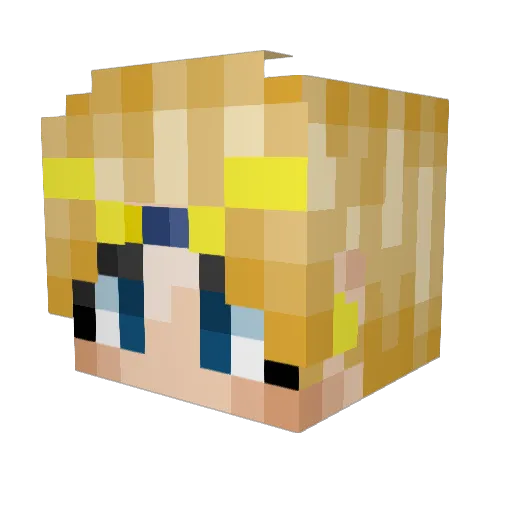 Vivichan Minecraft avatar head, 3D render