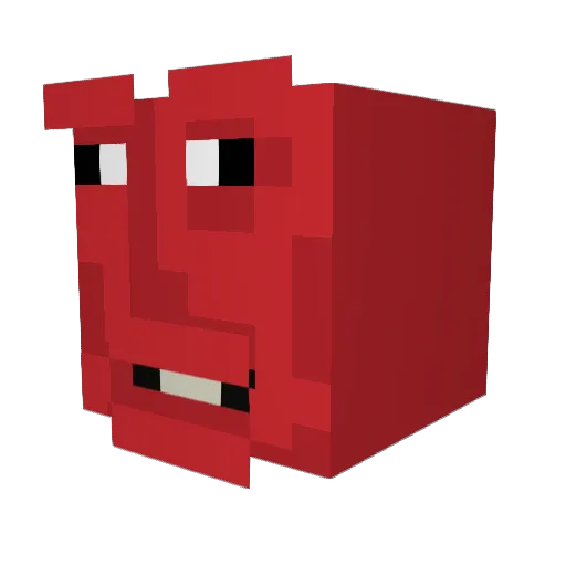 Vivid67 Minecraft avatar head, 3D render