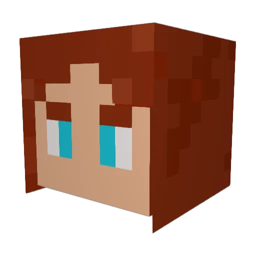 VividMoney2 Minecraft avatar head, 3D render