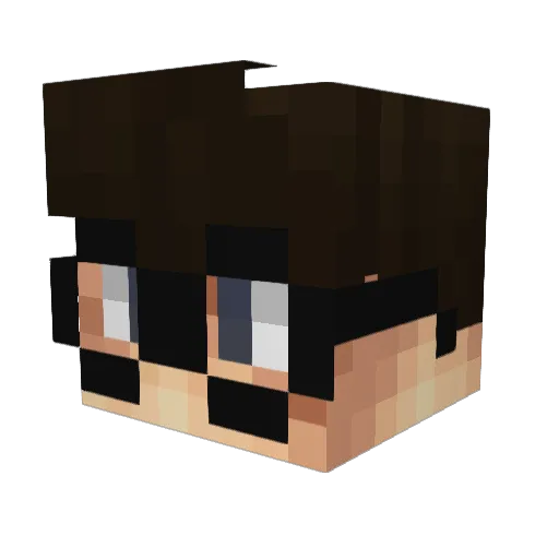 Vividzz Minecraft avatar head, 3D render