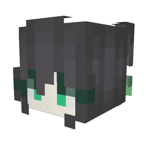 Viviene Minecraft avatar head, 3D render
