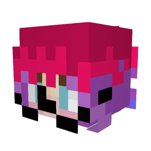 Vivileinchenli Minecraft avatar head, 3D render