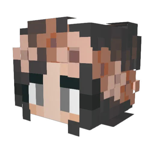 Viviluna410 Minecraft avatar head, 3D render