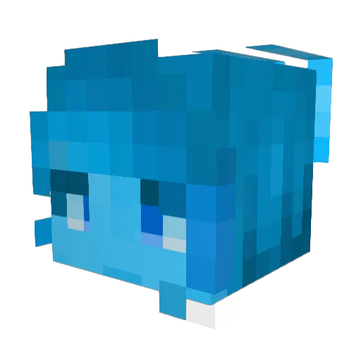 Vivistreamz Minecraft avatar head, 3D render