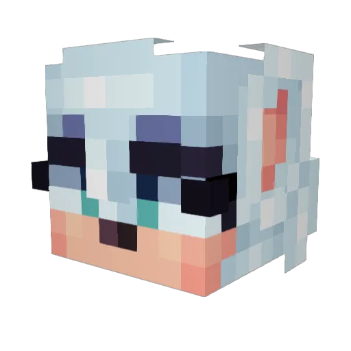Vivitorifu Minecraft avatar head, 3D render