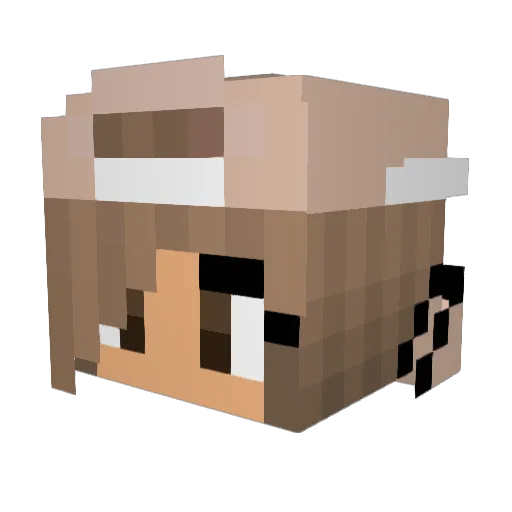 Viviumm Minecraft avatar head, 3D render