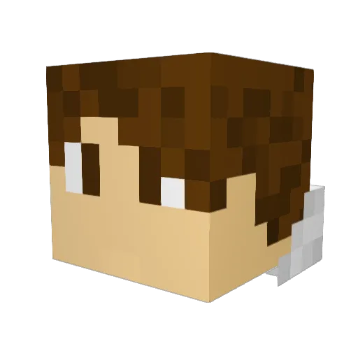 Vivolus Minecraft avatar head, 3D render