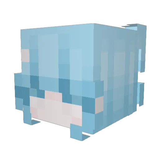 Vivres Minecraft avatar head, 3D render