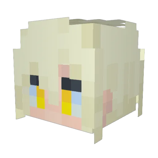 Vivumm Minecraft avatar head, 3D render